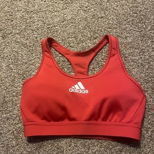 Red adidas sports bra